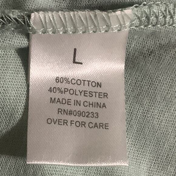 Nolie Pacsun NWT Top Tribal Huskies Print Short Sleeve Mint Green Size L - Picture 12 of 12